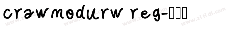 crawmodurw reg字体转换